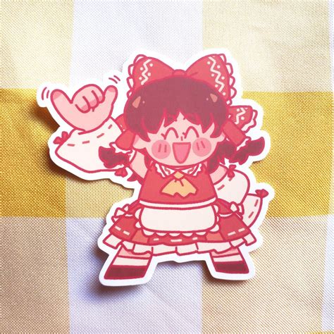 Reimu Vinyl Sticker Etsy