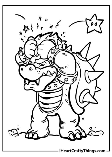 Mario Coloring Pages Bowser