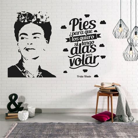 Vinilo Decorativo Frida Kahlo Decoraci N Frase Pared Hogar