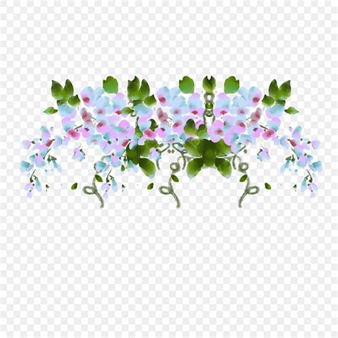 Blue Flower Borders Hd Transparent Blue Flowers Border Flower Border