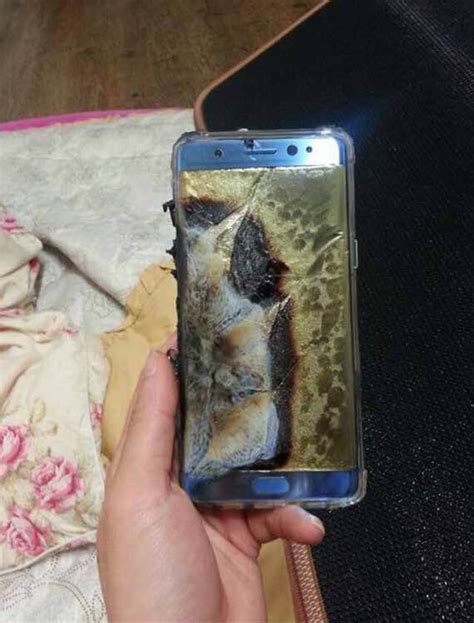 Samsung Galaxy Note 7 Explodes During Charging Witness Photos From The