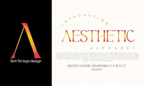 Premium Vector Aesthetic Vector Alphabet Font For Logo Design