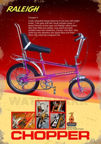 Raleigh Chopper Mk2 Iconic 70s Bicycle Advertising Poster Ebay