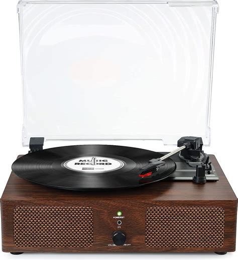 Vinyl Record Player Wireless Turntable With Built In Speakers And Usb