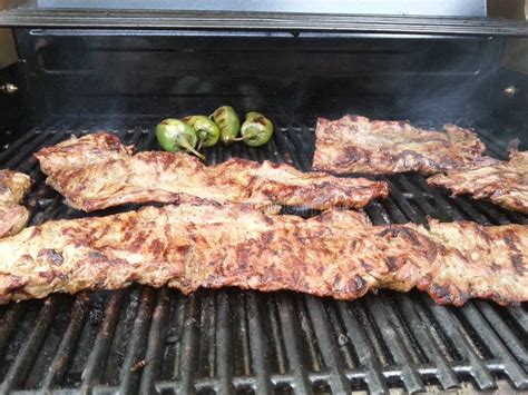 Beef Fajita And Jalapenos Grilling Stock Image Image Of Tasty