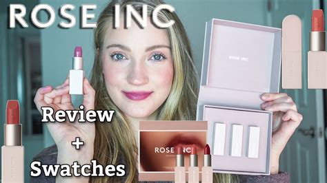 Rose Inc Satin Lip Color Refillable Lipstick Review And Swatches Youtube