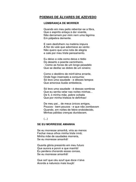 Poemas de Álvares de Azevedo | PDF