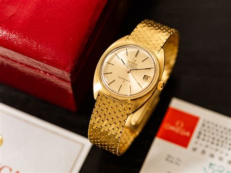 Omega Vintage Constellation Ref K Yellow Gold Milanese K