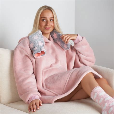 OHS Teddy Fleece Fur Long Hot Water Bottle Charcoal