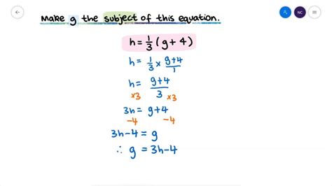 CHANGING THE SUBJECT OF THE EQUATION YouTube