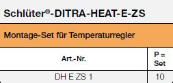 Schlüter DITRA HEAT E ZS Montage Set für Temperaturregler