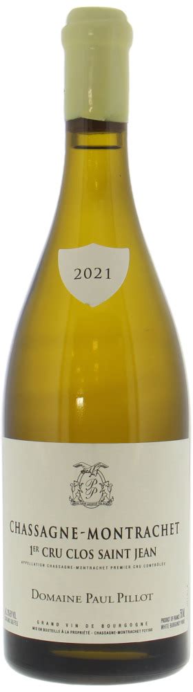 Chassagne Montrachet Clos Saint Jean 1er Cru 2021 Paul Pillot Best