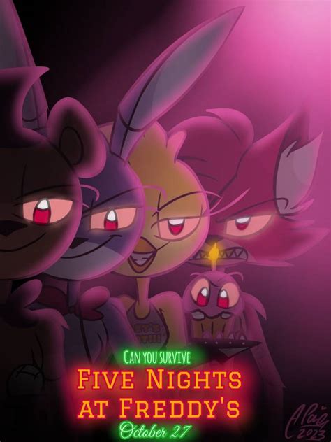 Fnaf Movie Poster But In My Art Style By Purplewizart24 On Deviantart