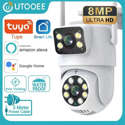 UTOOEE 4K 8MP Dual PTZ Camera Dual Screen Ai Human Auto Tracking