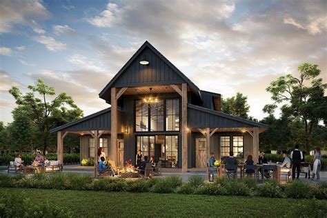 Beautiful Barn House Plan With Guest Quarters And Optional Foyer