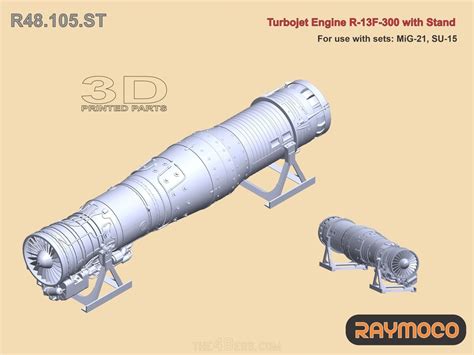 Turbo Jet Engine R-13F-300 with stand