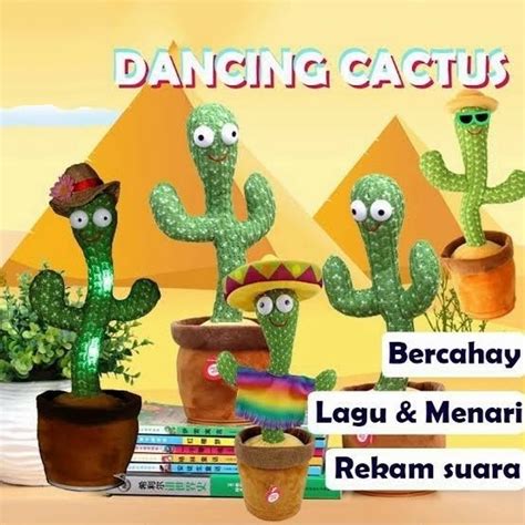 Jual Boneka Kaktus Goyang Peniru Suara Cactus Dancing Joget Tiktok