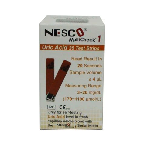 Jual NESCO Strip Asam Urat Uric Acid Isi 25 Strip Shopee Indonesia