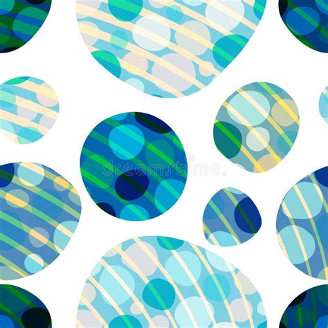 Colored Circle Seamless Pattern Vector Stock Vector Illustration Of