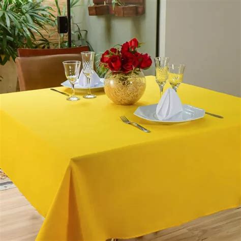 Toalha De Mesa Oxford Lugares M X M Amarelo Mercadolivre