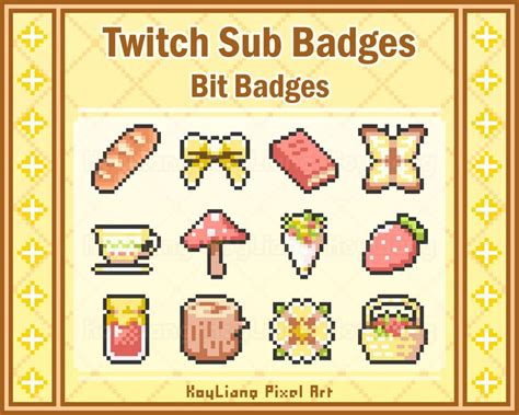 Twitch Sub Badges For Cottagecore Witches Country Bit Badges Pack In