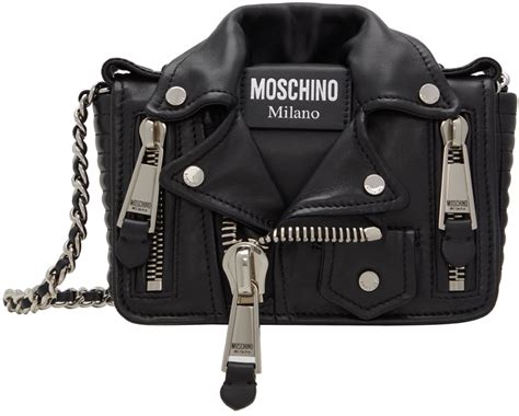 Moschino Black Biker Bag Ssense Canada