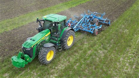 John Deere R Mit Lemken Karat Grubber Gut Pl Tz K Youtube