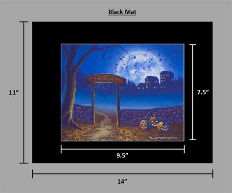 Halloween Town Painting, Fantasy Landscape, Spooky Wall Art