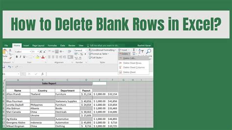 How To Delete Blank Rows In Excel