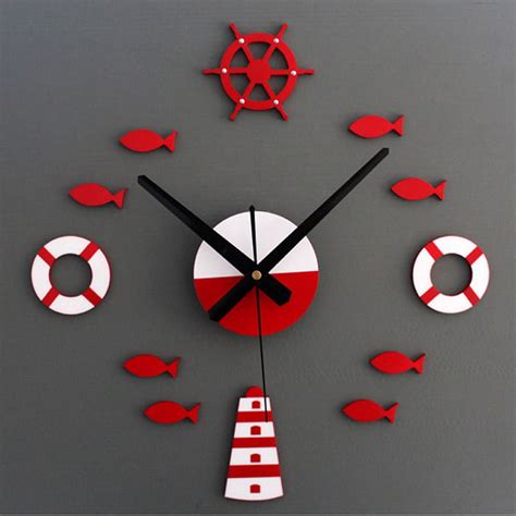 Vikakiooze Home Decor Under 5 Mediterranean DIY 3D Wall Clock Home