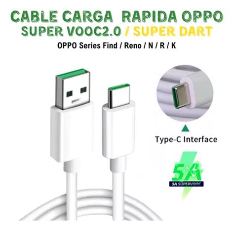 Cable Tipo C Oppo Carga Rapida Super Vooc Super Dart W W W