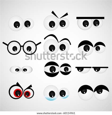 Cartoon Eye Set Vector Illustration Stock Vector (Royalty Free) 60114961