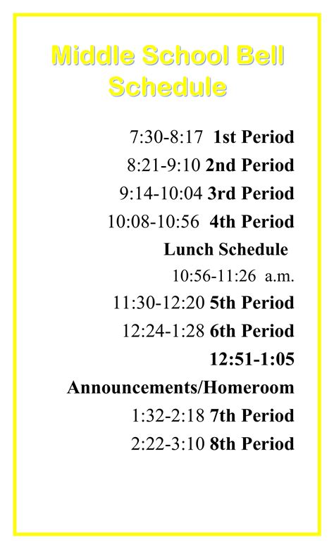 Horizon Middle School Bell Schedule 2024 2025 - blair coralie