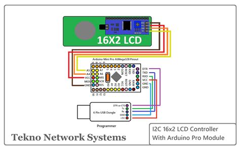 Arduino mini Pro I2C 16x2 LCD