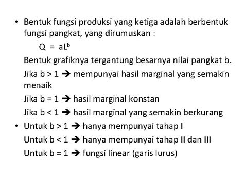 Fungsi Produksi Pengantar Produksi Adalah Proses Penggabungan Atau