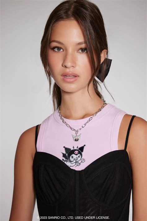 Kuromi Rhinestone Necklace Forever21us