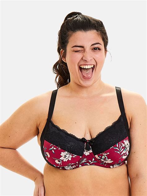 Soutien Gorge Grand Maintien Pivoine Pomm Poire Rouge Kiabi