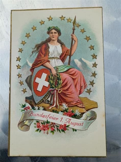 Litho Pr Gedruck Pk Bundesfeier August Helvetia Kaufen Auf Ricardo