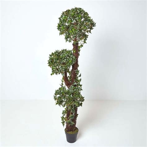 Artificial Ivy Topiary Tree With Trailing Ivy And Real Wood Trunk 180cm