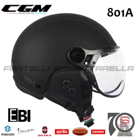 Casco Jet Cgm Bici Monopattini Sci Skateboard E Bike A Ebi Mono Nero