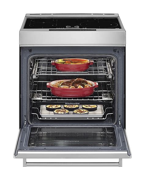 Kitchenaid 64 Cu Ft Slide In Electric Induction Convection Range With Air Fry Stainless Steel