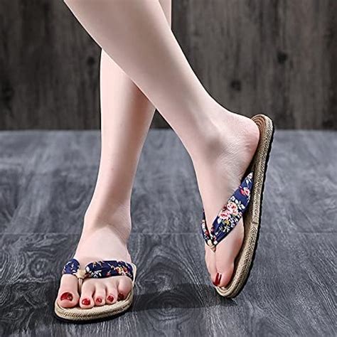 Baofuba Damen Sandalen Sommer Flach Elegant Strohschuhe Sandaletten