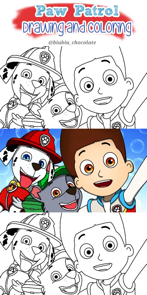 Paw Patrol Drawing And Coloring Paw Patrol Characters Coloring