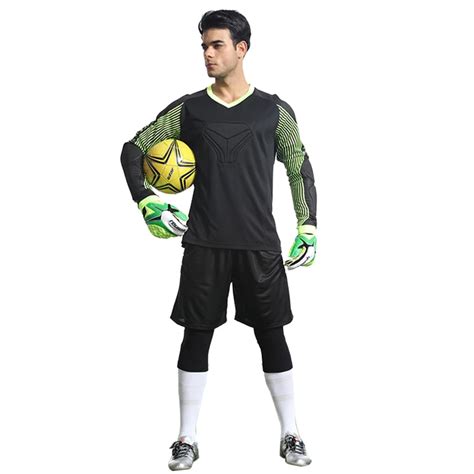 Soccer Goalkeeper Uniform Men Soccer Jerseys Sets Children Football ...