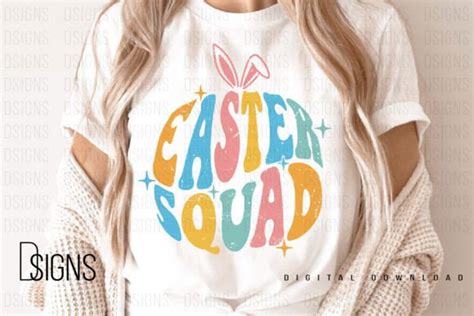 Retro Easter Squad Sublimation Graphic By Dsigns Creative Fabrica