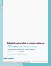 Ecs U R Formato Docx Estad Stica Para Las Ciencias Sociales Reto