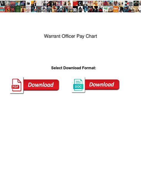 Fillable Online Warrant Officer Pay Chart. Warrant Officer Pay Chart ...