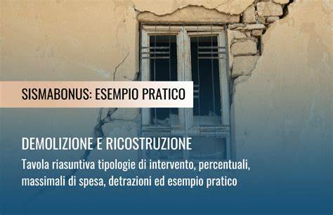 Sismabonus Esempio 85 Bonus Demolizione E Ricostruzione