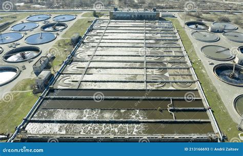 water purification tanks  aeration basins  wastewater plant