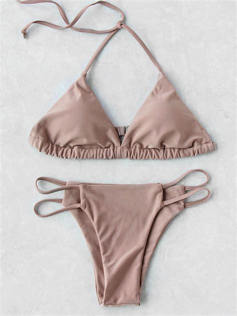 Ladder Cutout Triangle Bikini Set Shein Sheinside